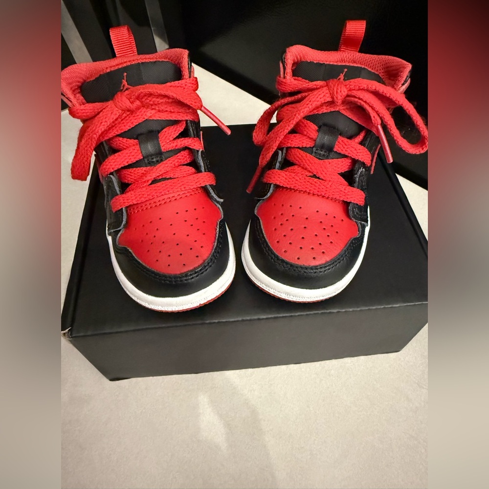 Kids'  Red and Black Air Jordons